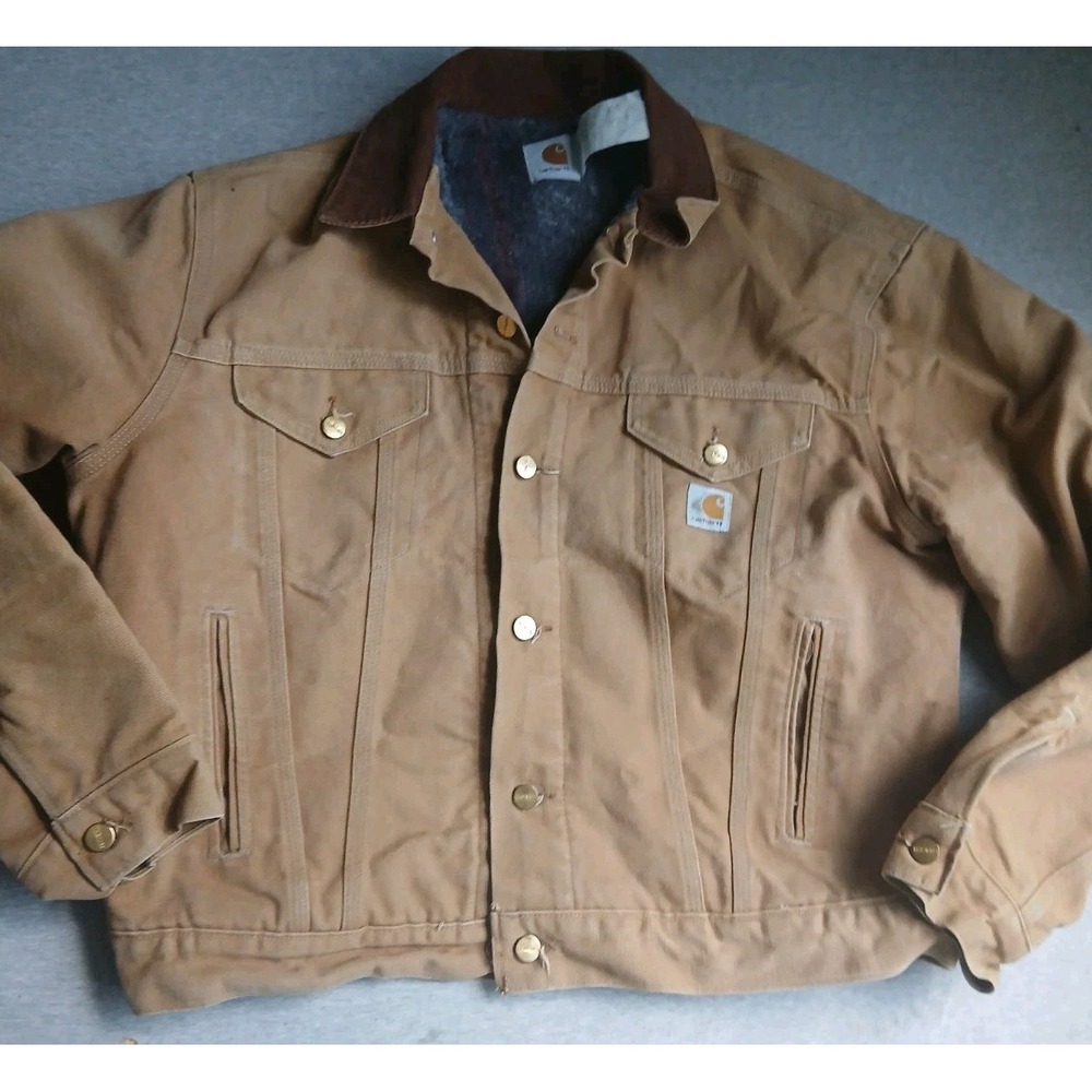 Vintage Carhartt Jacket Large Chore Barn Corduroy Blanket Western Cowboy Work
